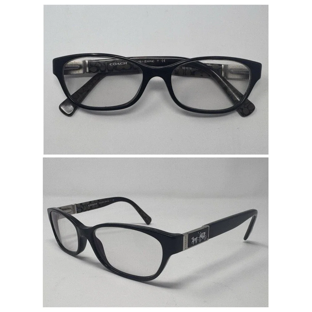 Coach Eyeglass Frames HC6061T 50-15-135 Black 5261 Emma (B)